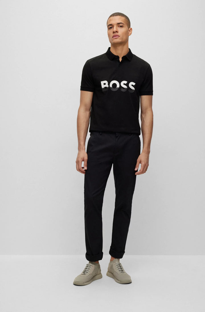 HUGO BOSS POLO WITH LOGO | BLACK