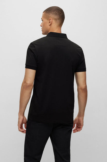 HUGO BOSS POLO WITH LOGO | BLACK