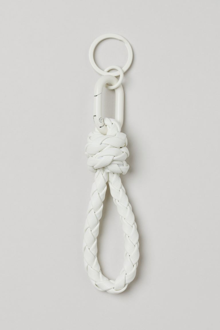 H&M BRAIDED KEYCHAIN | WHITE