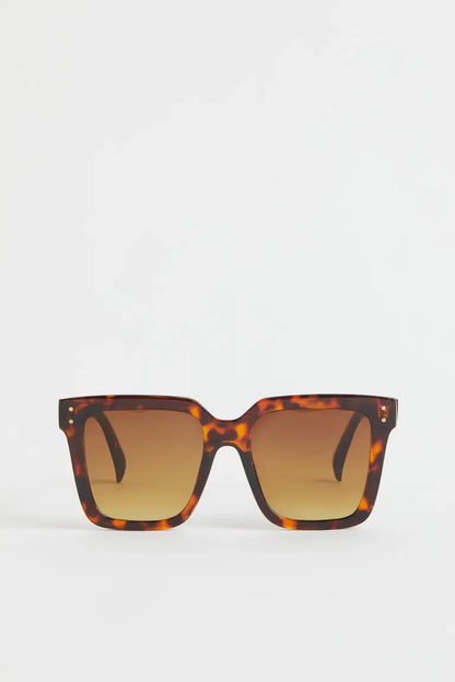 H&M SQUARE SUNGLASSES BROWN/TORTOISESHELL PATTREN