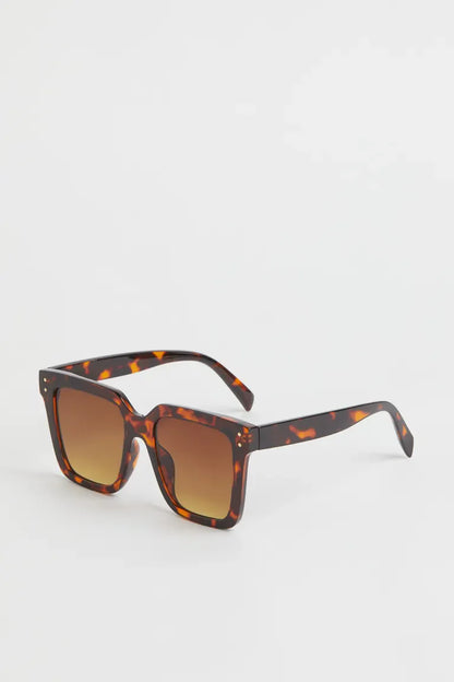 H&M SQUARE SUNGLASSES BROWN/TORTOISESHELL PATTREN