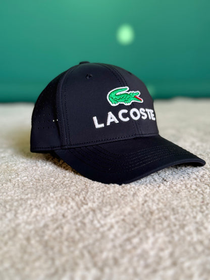 LACOSTE - LARGE LOGO CAP | BLACK