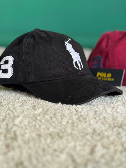 RALPH LAUREN – BIG PONY LOGO BASEBALL CAP | BLACK