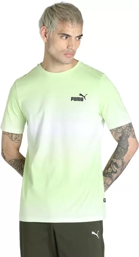 PUMA-MEN-GRAPHIC PRINT-ROUND NECK T-SHIRT | GREEN