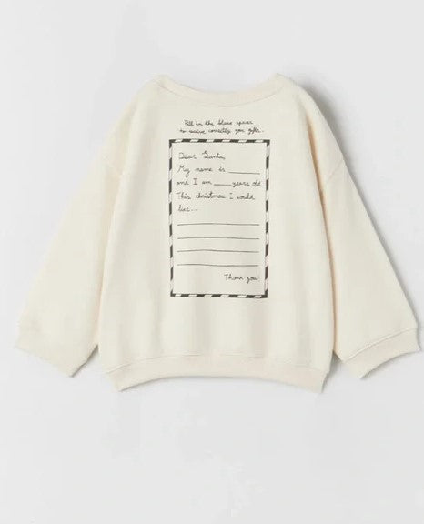 ZARA-GRAPHIC SWEATSHIRT CREAM | KIDS