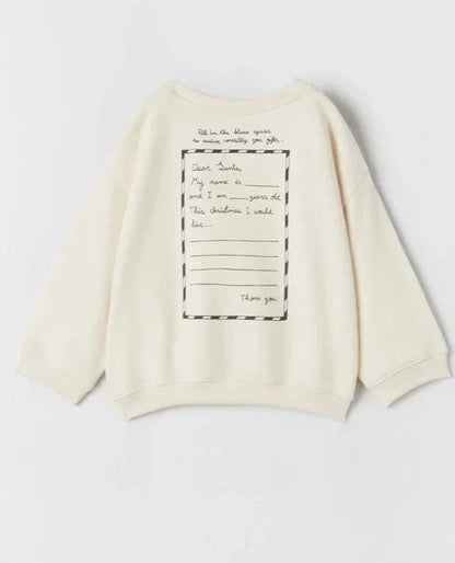 ZARA-GRAPHIC SWEATSHIRT CREAM | KIDS