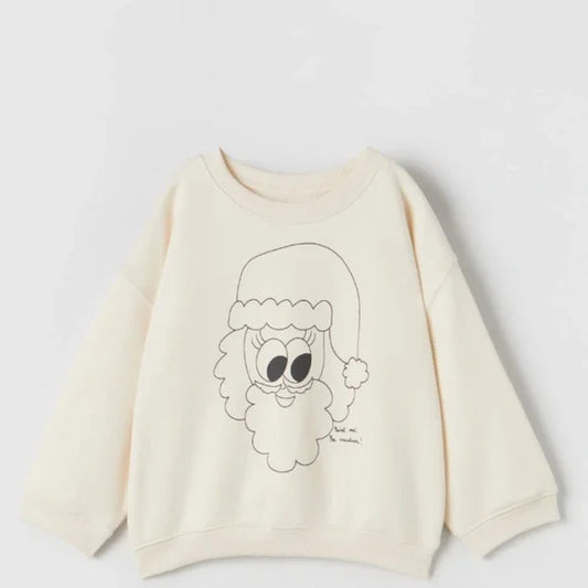 ZARA-GRAPHIC SWEATSHIRT CREAM | KIDS