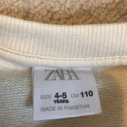 ZARA-GRAPHIC SWEATSHIRT CREAM | KIDS