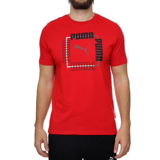 PUMA LOGO MEN REGULAR FIT T-SHIRT | RED