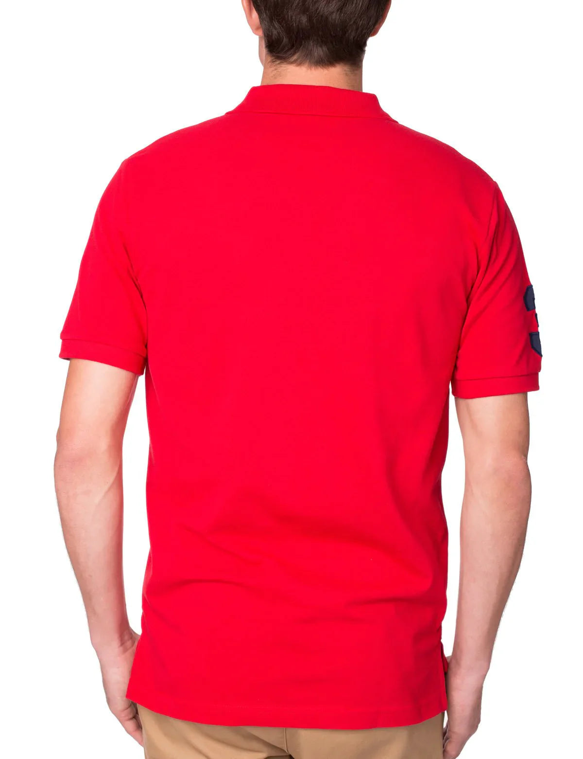 U.S POLO ASSN. PIQUE PRINTED GRAPHIC POLO-MENS | RED