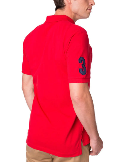 U.S POLO ASSN. PIQUE PRINTED GRAPHIC POLO-MENS | RED