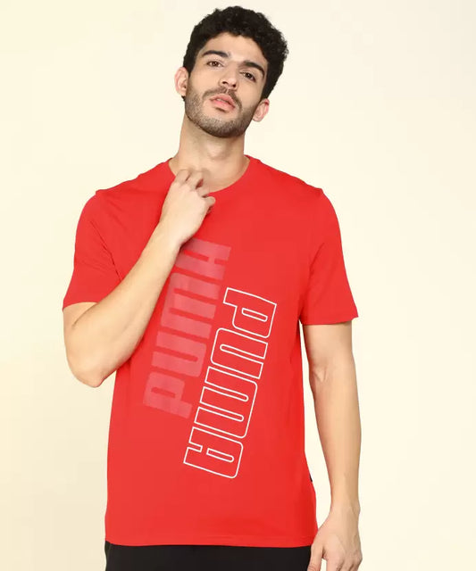 PUMA LOGO MEN REGULAR FIT T-SHIRT | RED