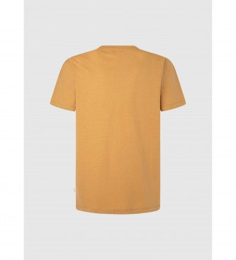 PEPE JEANS- KENELM SLIM FIT COTTON T-SHIRT  | DARK YELLOW