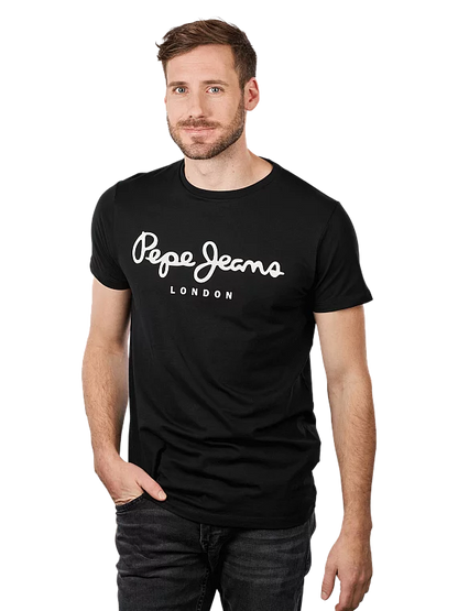 PEPE JEANS LONDON OLDWIVE REGULAR FIT T-SHIRT | BLACK