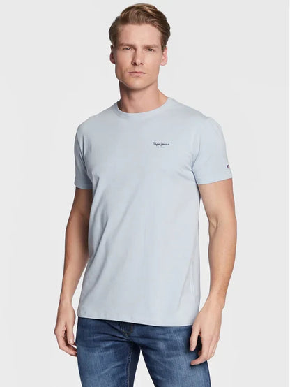 PEPE JEANS PLAIN SLIM FIT TEE SHIRT | SKY BLUE