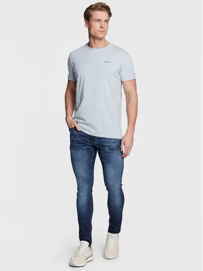 PEPE JEANS PLAIN SLIM FIT TEE SHIRT | SKY BLUE