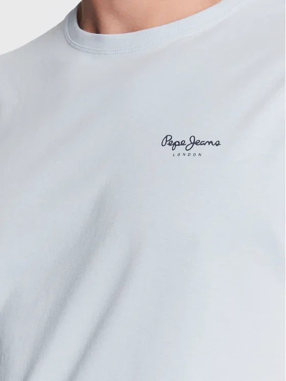 PEPE JEANS PLAIN SLIM FIT TEE SHIRT | SKY BLUE