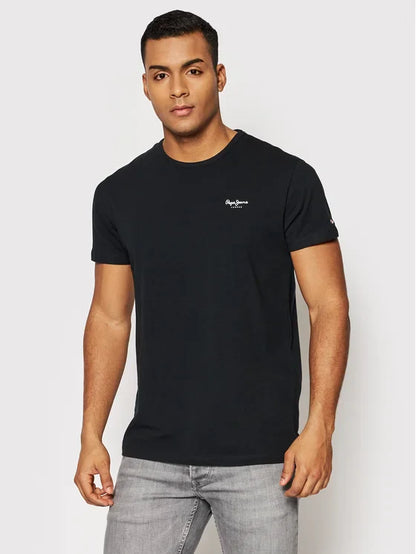 PEPE JEANS PLAIN SLIM FIT TEE SHIRT | BLACK