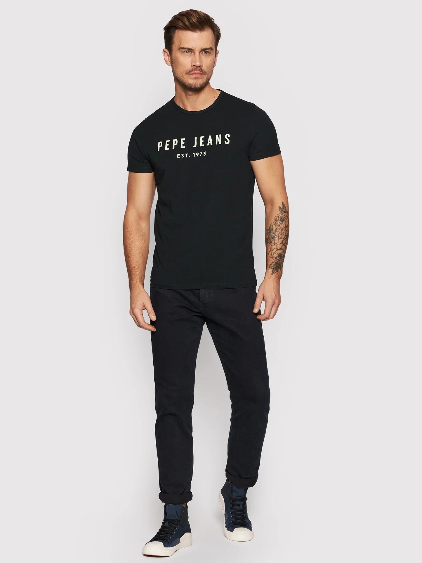 PEPE JEANS LONDON-POL RO SLIM FIT-T-SHIRT | BLACK