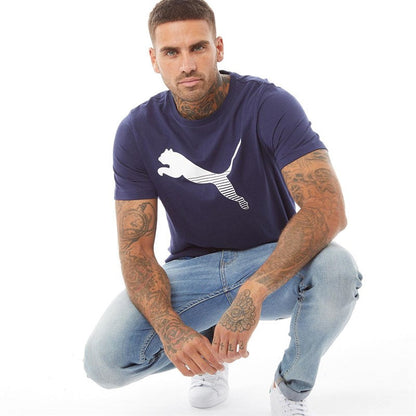 PUMA LOGO MEN SLIM FIT T-SHIRT | BLUE