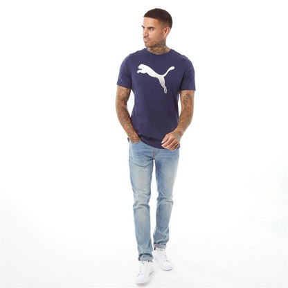 PUMA LOGO MEN SLIM FIT T-SHIRT | BLUE