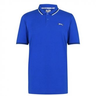 SLAZENGER.- Men's Polo Tipped Shirt | ROYAL BLUE