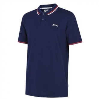 SLAZENGER.- Men's Polo Tipped Shirt | DARK BLUE