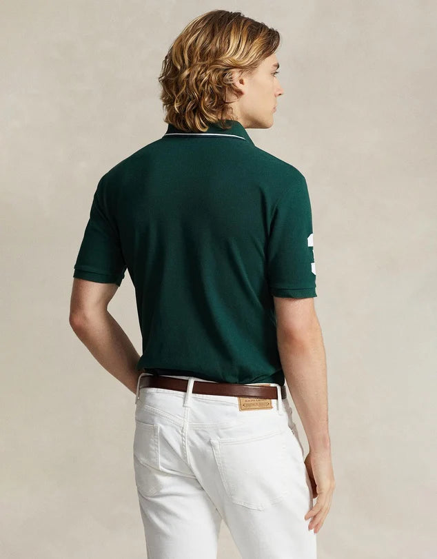 RALPH LAUREN CUSTOM FIT TRIPLE PONY POLO | GREEN