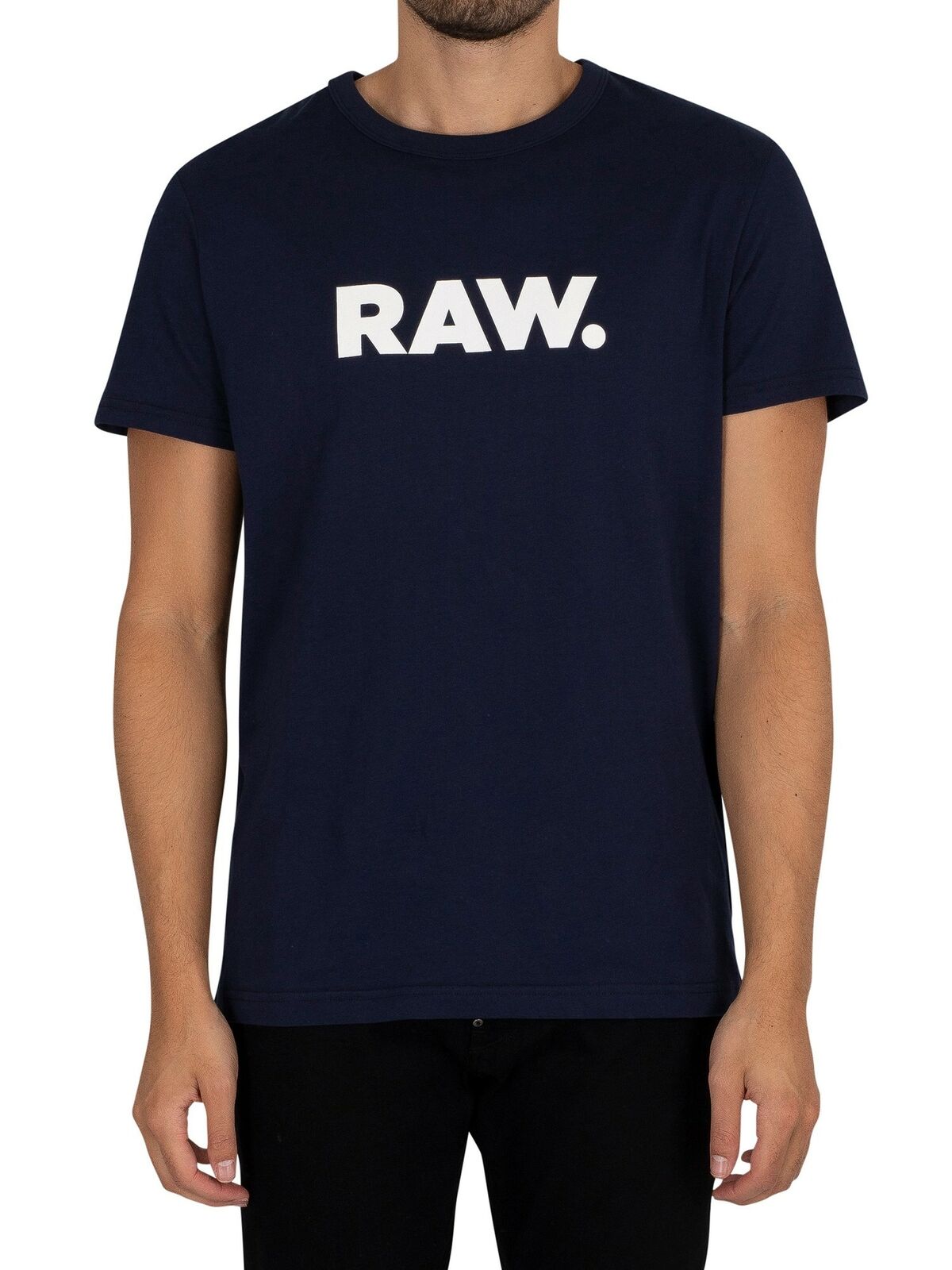 G-STAR RAW T-SHIRT SLIM FIT ROUND NECK-D BLUE