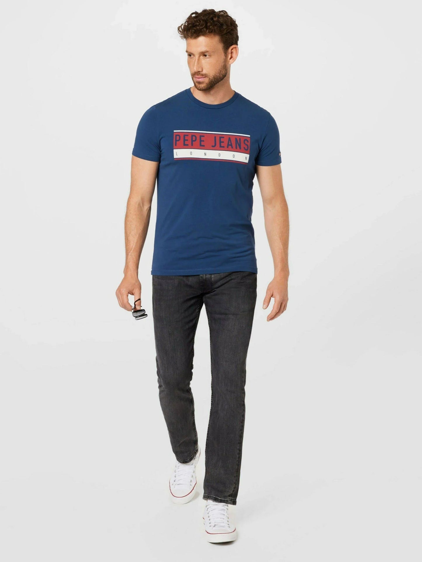 PEPE JEANS FRONT LOGO T-SHIRT-R BLUE