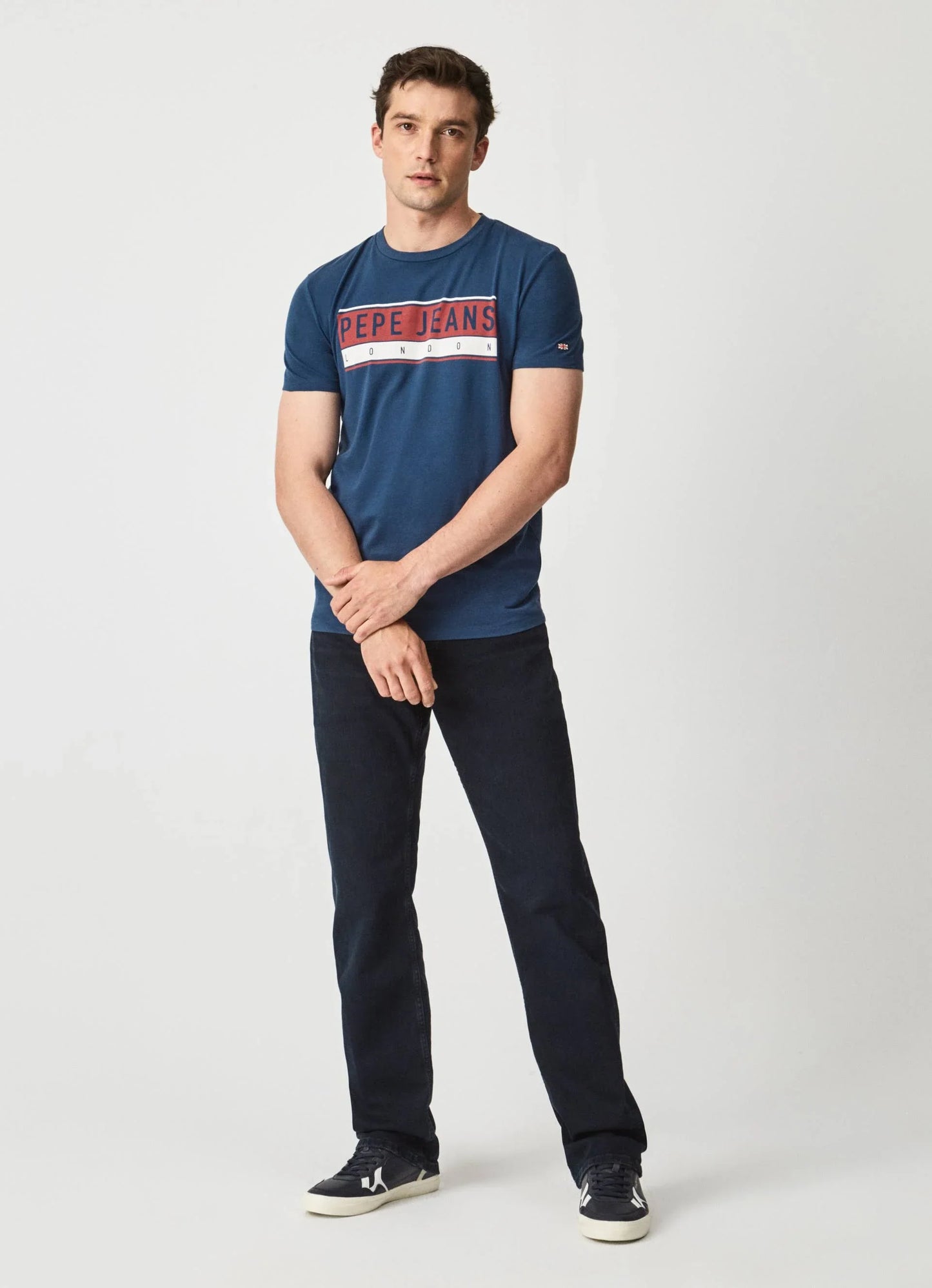 PEPE JEANS FRONT LOGO T-SHIRT-R BLUE