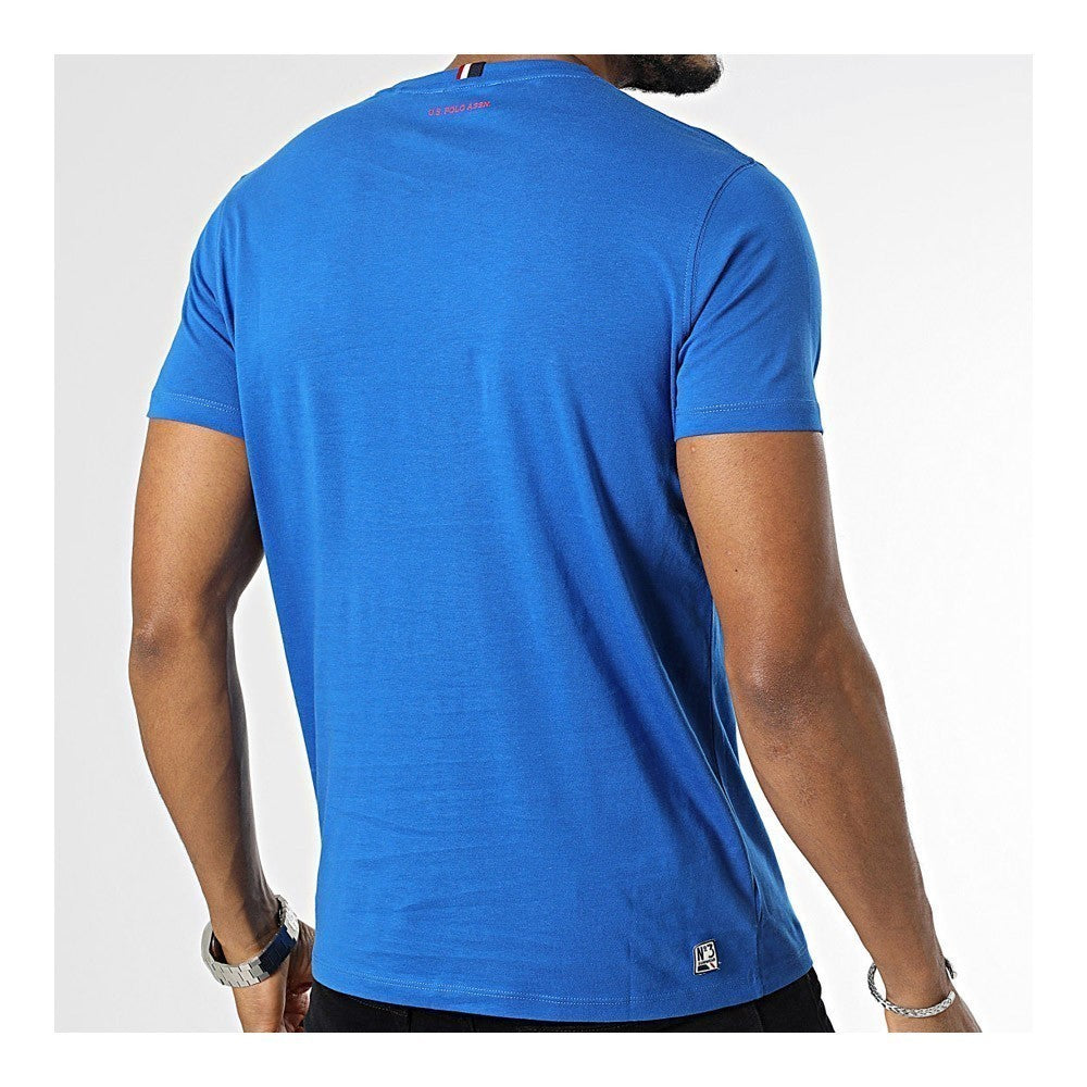 U.S. POLO ASSN. MULTI-STRIP RIBBED T-SHIRT | BLUE