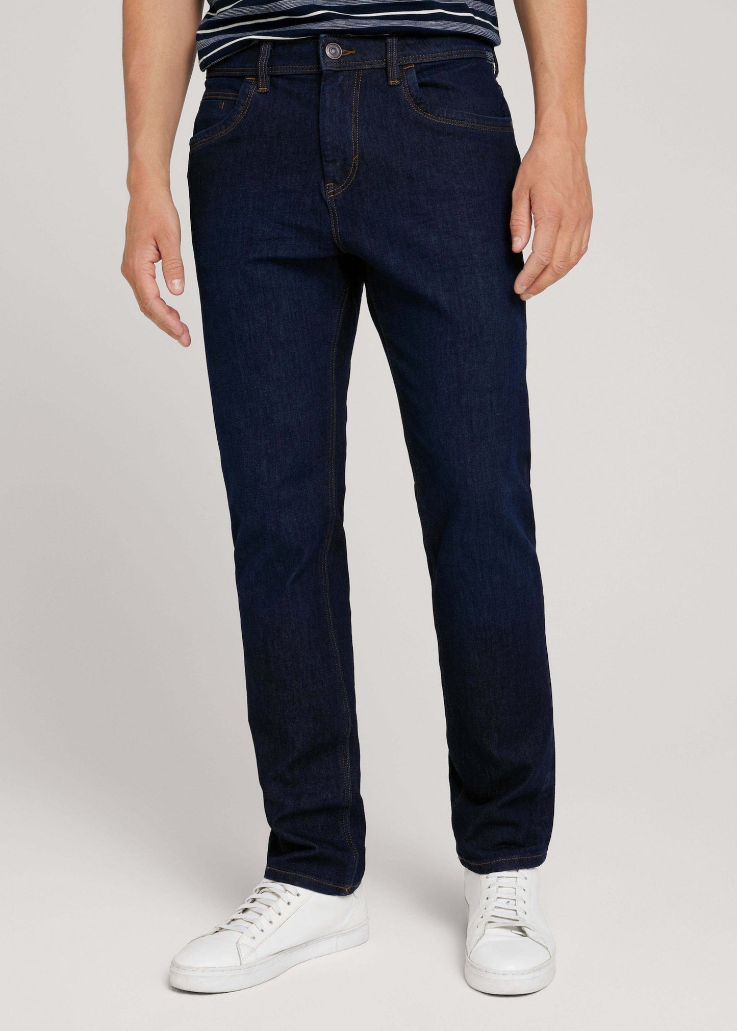 TOM TAILOR JOSH REGULAR SLIM MEN JEANS - RINSED BLUE DENIM