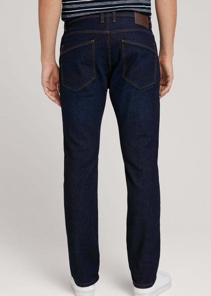 TOM TAILOR JOSH REGULAR SLIM MEN JEANS - RINSED BLUE DENIM