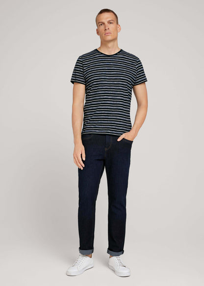 TOM TAILOR JOSH REGULAR SLIM MEN JEANS - RINSED BLUE DENIM