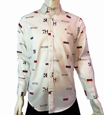 TOMMY HILFIGER MEN'S PRINTED SLIM FIT | WHITE