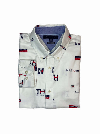 TOMMY HILFIGER MEN'S PRINTED SLIM FIT | WHITE