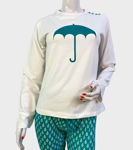 Uondi Rainy Daydream Pajama Set - Cozy Chic Sleepwear