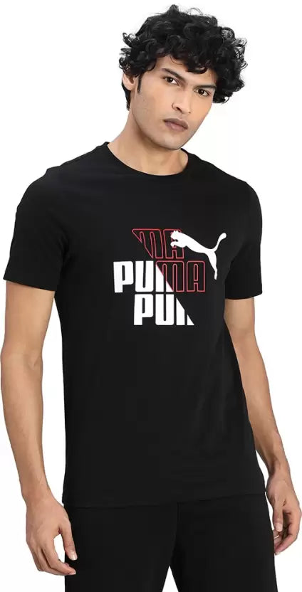 PUMA. LOGO MEN SLIM FIT T-SHIRT | BLACK